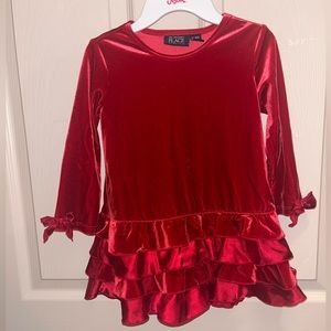 🌻 24 mos. Red Velvet Christmas Dress